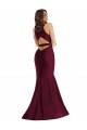 Silk like Satin Open Back Long V-Neck Mermaid Formal Plus Size Evening Gown / Prom Dress / Bridesmaid Dress Plymouth