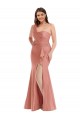 Silk like Satin Long One Shoulder Mermaid Black Tie Plus Size Evening Gown / Prom Dress / Bridesmaid Dress Plymouth