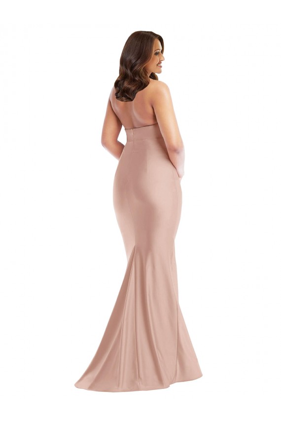 Silk like Satin Open Back Long Halter Neck Mermaid Formal Plus Size Evening Gown / Prom Dress / Bridesmaid Dress Plymouth