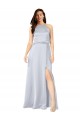 Silk like Satin Low Back Long Halter Neck A-Line Formal Evening Gown / Bridesmaid Dress Plymouth