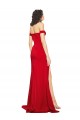 Silk like Satin Long Off the Shoulder Red A-Line Formal Evening Gown / Prom Dress / Bridesmaid Dress Plymouth