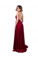 Spandex Open Back Long Halter Neck A-Line Black Tie Evening Gown / Prom Dress / Bridesmaid Dress Plymouth