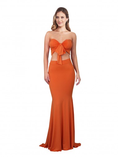 Spandex Long Strapless Mermaid Formal Evening Gown / Prom Dress / Bridesmaid Dress Plymouth