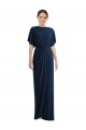 Spandex Open Back Long Bateau Neck Sheath Semi Formal Evening Dress / Prom Dress / Bridesmaid Dress Plymouth