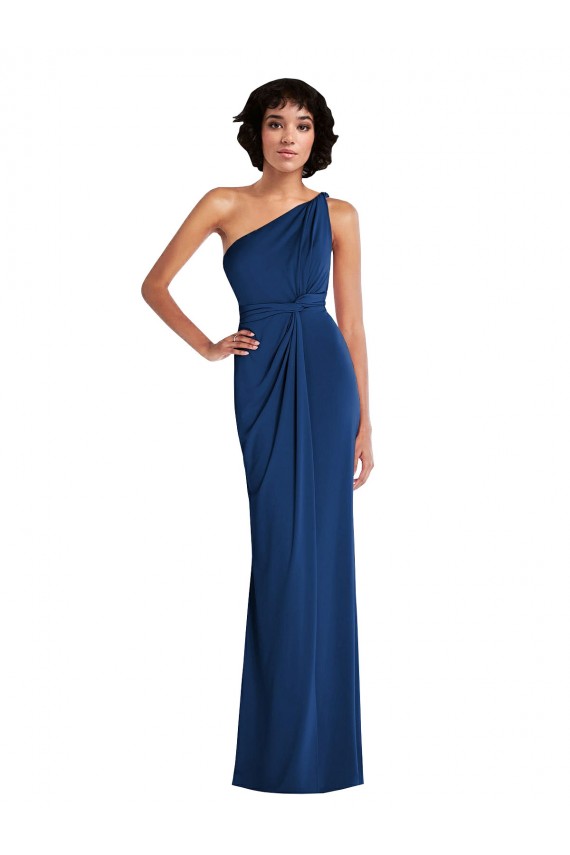 Spandex Long One Shoulder Sheath Semi Formal Evening Dress / Prom Dress / Bridesmaid Dress Plymouth