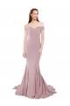 Stretch Crepe Sweep Train Off the Shoulder Mermaid Bridesmaid Dress / Evening Dress Plymouth