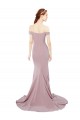Stretch Crepe Sweep Train Off the Shoulder Mermaid Bridesmaid Dress / Evening Dress Plymouth
