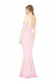 Stretch Crepe Low Back Long Strapless Pink A-Line Formal Evening Gown / Prom Dress / Bridesmaid Dress Plymouth