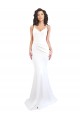 Stretch Crepe Low Back Long Spaghetti Straps Mermaid Black Tie Evening Gown / Prom Dress / Bridesmaid Dress Plymouth