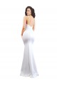 Stretch Crepe Low Back Long Spaghetti Straps Mermaid Black Tie Evening Gown / Prom Dress / Bridesmaid Dress Plymouth