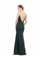 Stretch Crepe V-Back Long V-Neck Pink A-Line Formal Dress / Bridesmaid Dress Plymouth