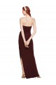 Stretch Crepe Long Strapless Sheath Formal Evening Gown / Prom Dress / Bridesmaid Dress Plymouth