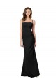 Stretch Crepe Open Back Long Spaghetti Straps Sheath Formal Evening Gown / Prom Dress / Bridesmaid Dress Plymouth