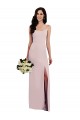 Stretch Crepe V-Back Long Spaghetti Straps Trumpet Formal Evening Gown / Prom Dress / Bridesmaid Dress Plymouth