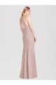 Stretch Crepe Open Back Long Halter Neck Trumpet Semi Formal Evening Dress / Bridesmaid Dress Plymouth