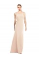 Stretch Crepe Open Back Long Bateau Neck Nude Trumpet Semi Formal Evening Dress / Prom Dress / Bridesmaid Dress Plymouth