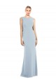 Stretch Crepe Low Back Long Bateau Neck Trumpet Semi Formal Evening Dress / Prom Dress / Bridesmaid Dress Plymouth
