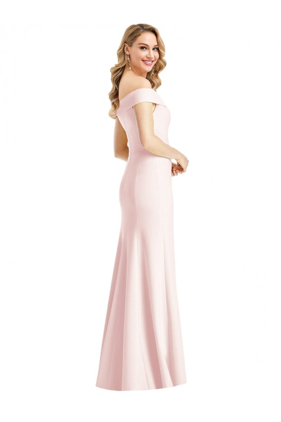 Stretch Crepe Long Off the Shoulder Trumpet Bridesmaid Dress / Evening Dress Plymouth