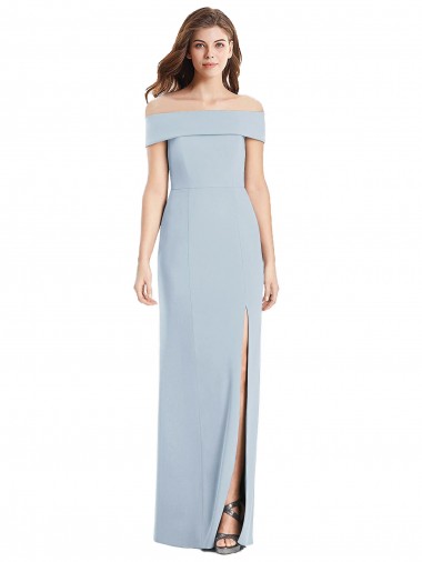 Stretch Crepe Long Off the Shoulder Trumpet Formal Dress / Bridesmaid Dress Plymouth