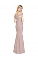 Stretch Crepe Criss Cross Back Long Off the Shoulder Trumpet Semi Formal Evening Dress / Prom Dress / Bridesmaid Dress Plymouth