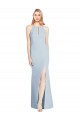 Stretch Crepe Keyhole Back Long Halter Neck Trumpet Semi Formal Evening Dress / Prom Dress / Bridesmaid Dress Plymouth