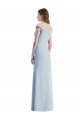 Stretch Crepe Long Off the Shoulder A-Line Black Tie Evening Gown / Bridesmaid Dress Plymouth