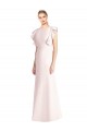 Stretch Crepe Open Back Long Bateau Neck Pink Trumpet Formal Dress / Bridesmaid Dress Plymouth