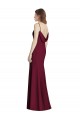 Stretch Crepe Open Back Long Bateau Neck Trumpet Semi Formal Evening Dress / Bridesmaid Dress Plymouth