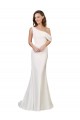 Stretch Crepe Sweep Train One Shoulder Sheath Formal Evening Gown / Prom Dress / Bridesmaid Dress Plymouth