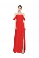 Stretch Crepe Long Off the Shoulder Red A-Line Formal Evening Gown / Prom Dress / Bridesmaid Dress Plymouth