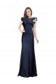 Stretch Crepe Keyhole Back Long Bateau Neck Mermaid Prom Dress / Bridesmaid Dress Plymouth