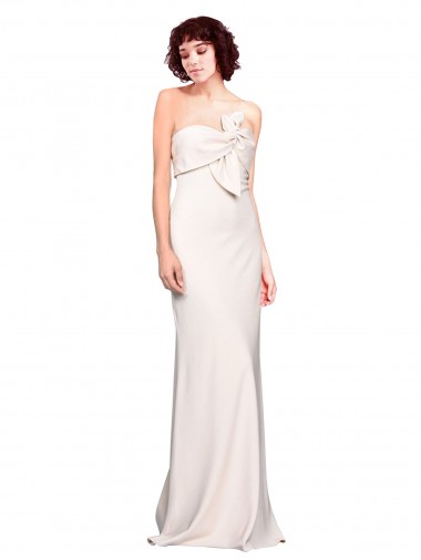 Stretch Crepe Long Strapless Mermaid Prom Dress / Bridesmaid Dress Plymouth