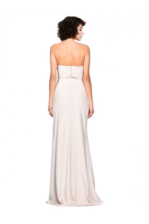 Stretch Crepe Long Strapless Mermaid Prom Dress / Bridesmaid Dress Plymouth