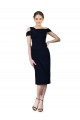 Stretch Crepe Cocktail Length Off the Shoulder Mermaid Formal Evening Gown / Prom Dress / Bridesmaid Dress Plymouth