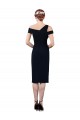 Stretch Crepe Cocktail Length Off the Shoulder Mermaid Formal Evening Gown / Prom Dress / Bridesmaid Dress Plymouth