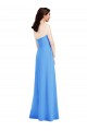 Stretch Crepe Low Back Long Strapless Peacock Blue Trumpet Semi Formal Evening Dress / Prom Dress / Bridesmaid Dress Plymouth