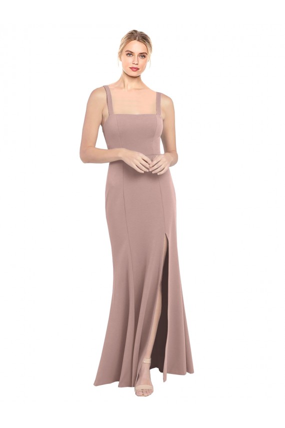 Stretch Crepe Long Square Neck Mermaid Prom Dress / Bridesmaid Dress Plymouth