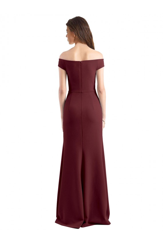 Stretch Crepe Long Off the Shoulder Sheath Prom Dress / Bridesmaid Dress Plymouth