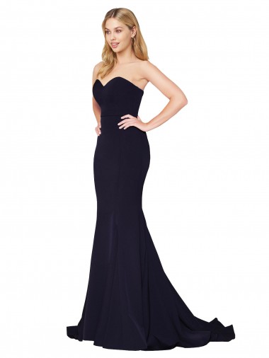 Stretch Crepe Sweep Train Sweetheart Mermaid Formal Evening Gown / Prom Dress / Bridesmaid Dress Plymouth