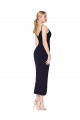 Stretch Crepe V-Back Knee Length Spaghetti Straps Mermaid Formal Dress / Bridesmaid Dress Plymouth