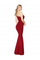Stretch Crepe Long One Shoulder Burgundy Mermaid Formal Evening Gown / Prom Dress / Bridesmaid Dress Plymouth