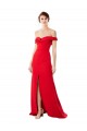 Stretch Crepe Long Off the Shoulder A-Line Bridesmaid Dress / Evening Dress Plymouth