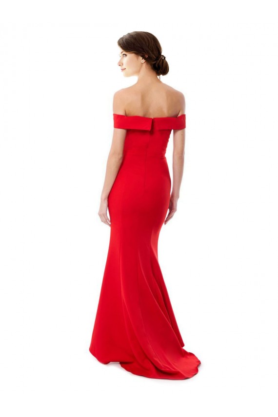 Stretch Crepe Long Off the Shoulder Mermaid Formal Evening Dress / Prom Dress / Bridesmaid Dress Plymouth