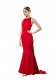 Stretch Crepe Open Back Long Halter Neck Mermaid Formal Evening Gown / Bridesmaid Dress Plymouth