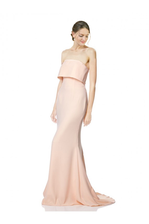 Stretch Crepe Long Strapless Mermaid Black Tie Evening Gown / Prom Dress / Bridesmaid Dress Plymouth
