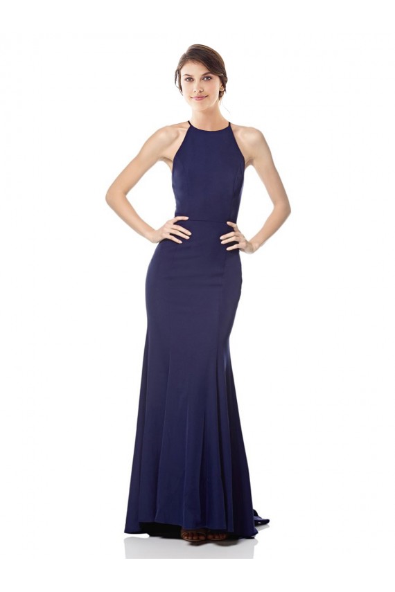 Stretch Crepe Long Halter Neck Mermaid Bridesmaid Dress / Formal Dress Plymouth
