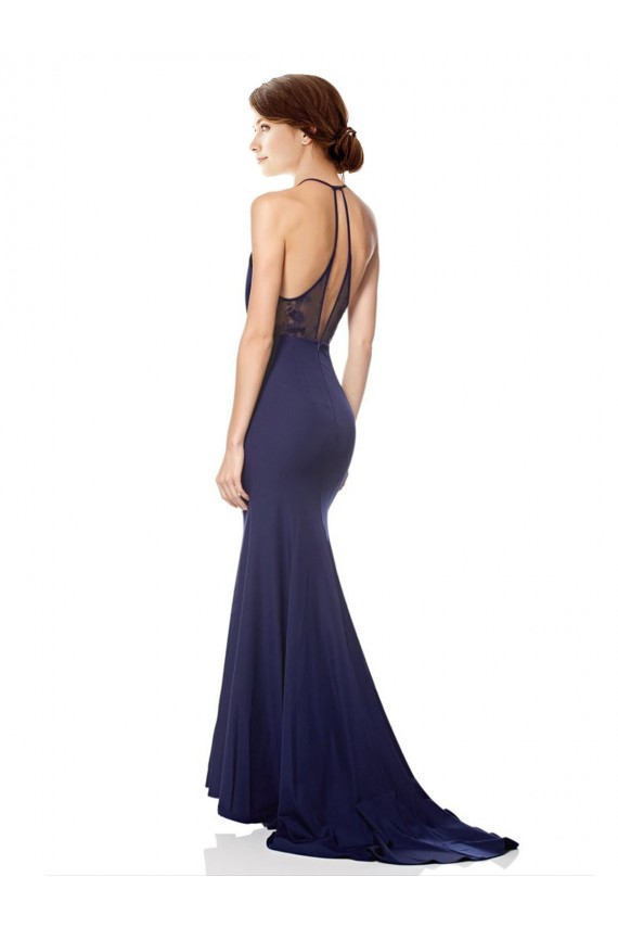 Stretch Crepe Long Halter Neck Mermaid Bridesmaid Dress / Formal Dress Plymouth