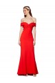 Stretch Crepe Long Off the Shoulder Red Mermaid Bridesmaid Dress / Formal Dress Plymouth