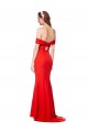 Stretch Crepe Long Off the Shoulder Red Mermaid Bridesmaid Dress / Formal Dress Plymouth