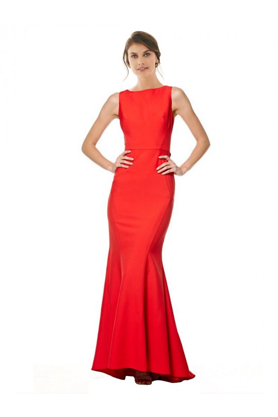 Stretch Crepe Open Back Long Halter Neck Mermaid Bridesmaid Dress / Evening Gowns Plymouth